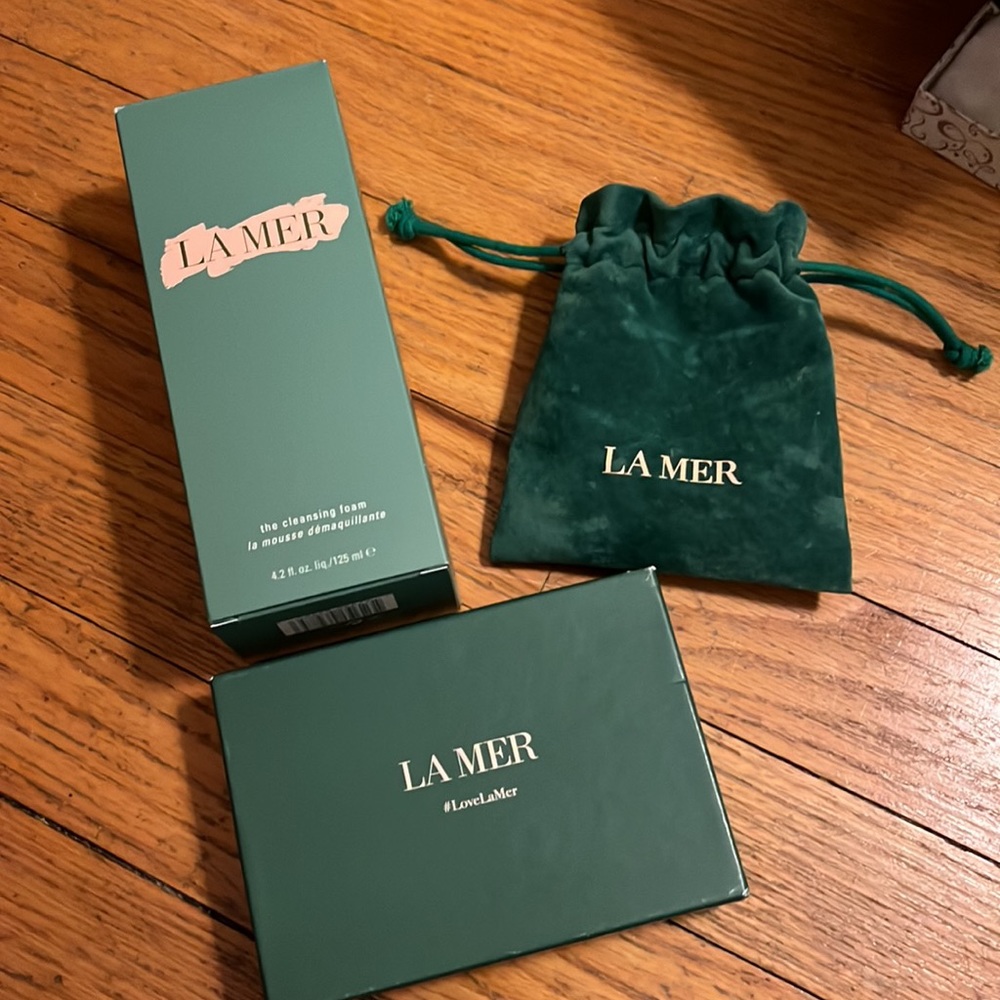 La Mer Velvet Pouch, Small Empty Gift Box, Empty Face Product Box ALL NEW